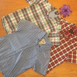 Boys plaid sort bundle size M